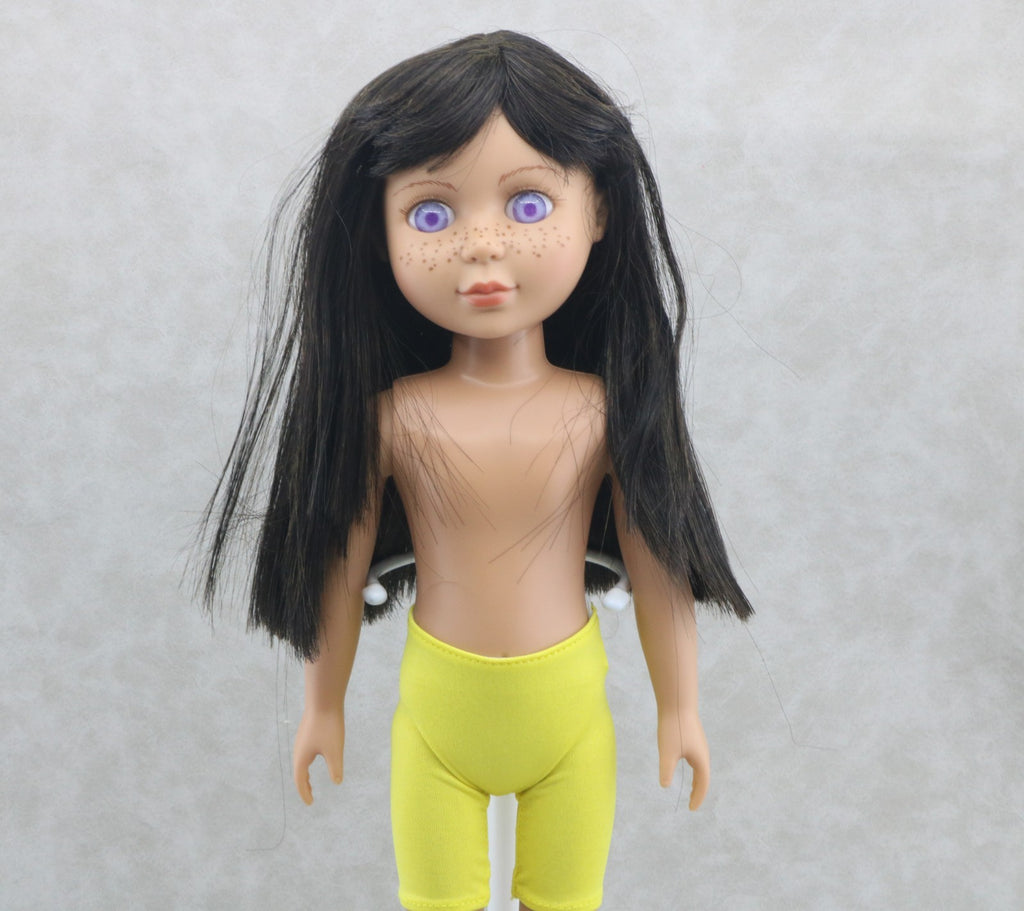 Long Dark brown Wig for 14.5'' Doll WellieWishers hair