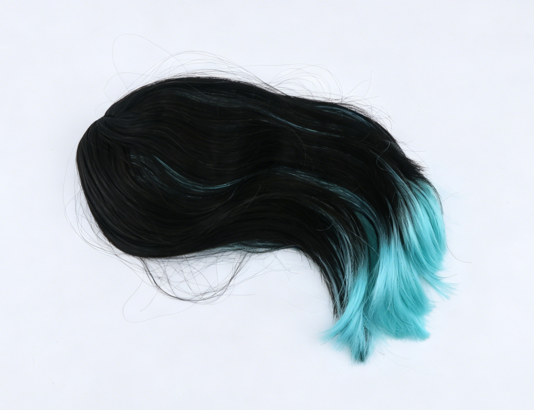 Black Ombre Mint Blue Bob Wig For 18'' Fashion Girl Doll | Synthetic Doll Replacement Hair Accessory Secondary image