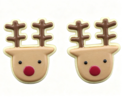 #75 Two Reindeer-shaped sugar cookies Main image