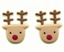 #75 Two Reindeer-shaped sugar cookies