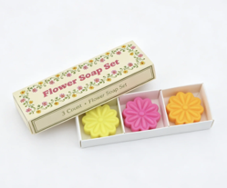 #20 【3 Count Colorful Flower Soap Box Set for 18'' Doll Groovy Bathroom 】 Main image