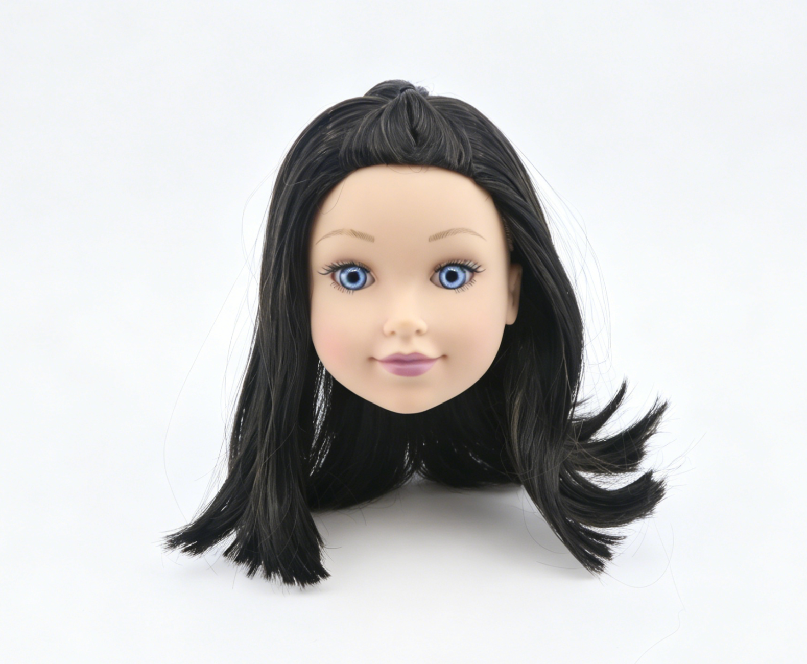 Black Half Up Ponytail Bob Wig For 18'' Fashion Girl Doll | Synthetic Doll Replacement Hair Accessory Main image