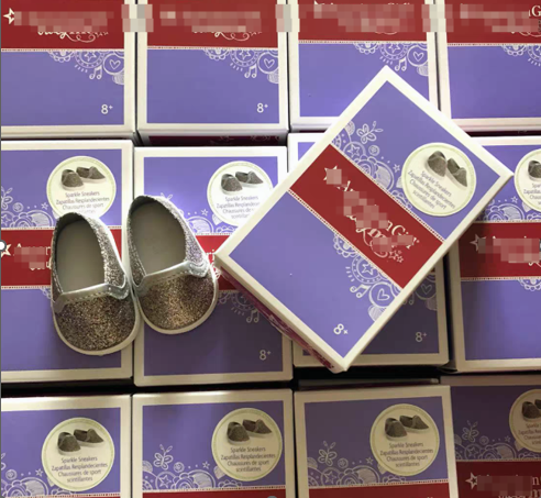 #5 【A pair of silver shoes Sparkle sneakers for 18'' doll】 Main image
