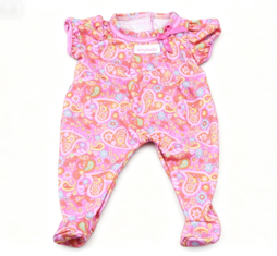 #92 Footed Pink Paisley Heart Meet Sleeper Main image