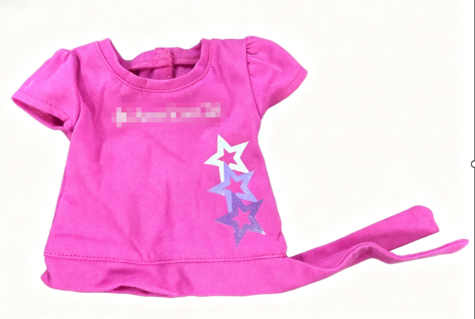 #335 【Pink Side Tie Star Tee for 18'' doll】 Main image