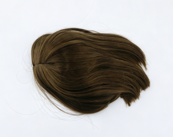 Medium Brown Middle Part Straight Bob Wig With 8cm Inner Diameter For Fashion Girl Doll | Synthetic Doll Replacement Hair Accessory