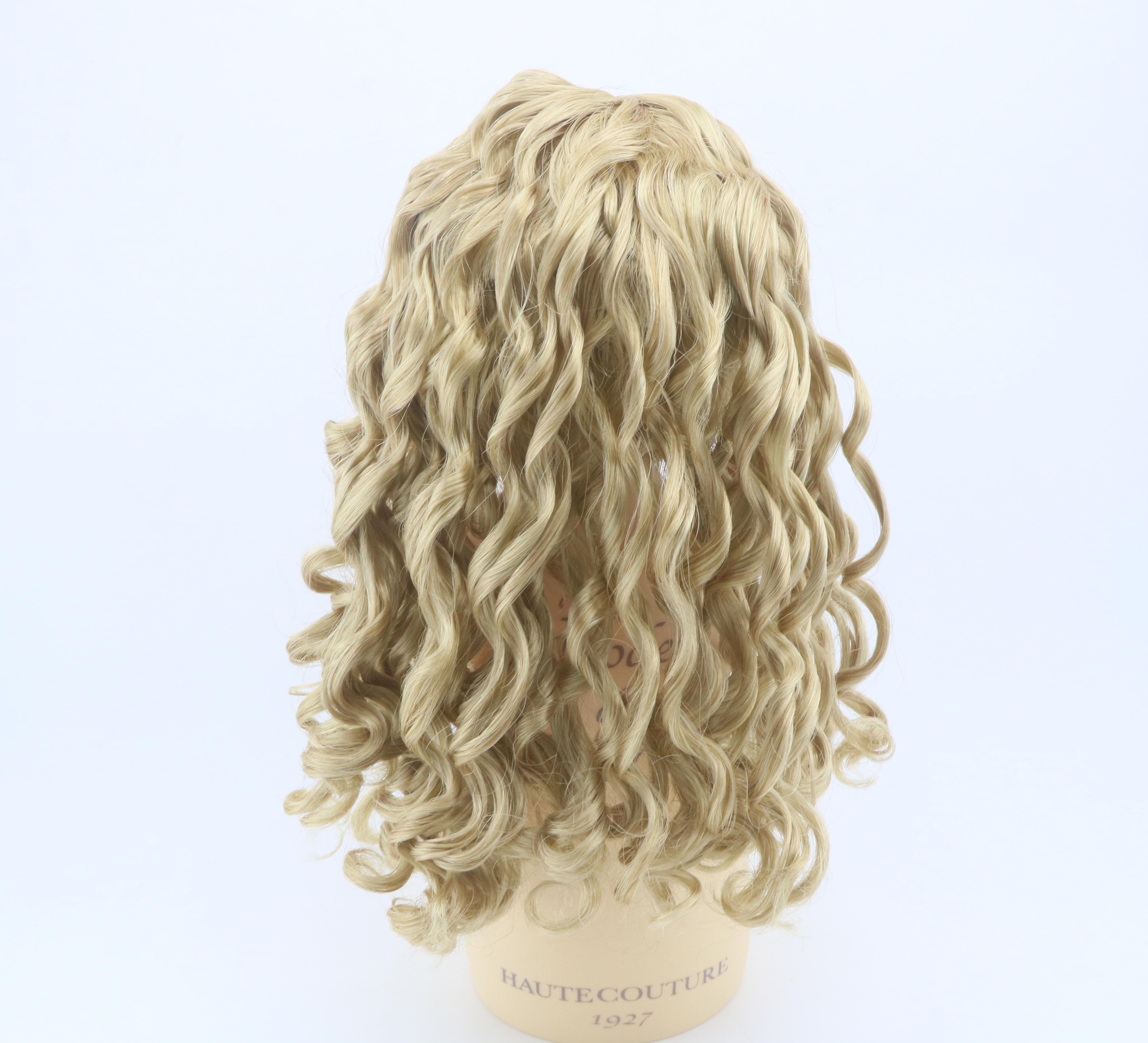 Long Curly Blonde Replacement Wig for Standard 18'' Girl Doll | Soft Synthetic Doll Hairpiece Main image