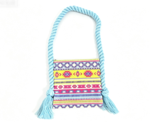 #347 【stripe print tassel bag tote purse】 Main image
