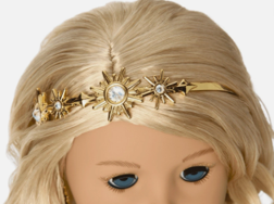 #168 【golden metal Tiara headband 】 Main image