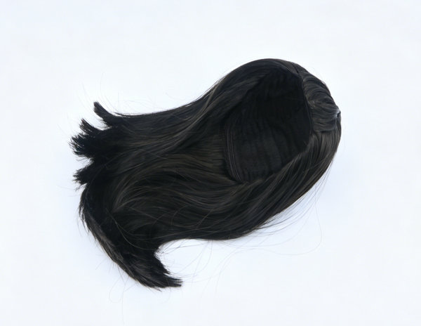 Black Half Up Ponytail Bob Wig For 18'' Fashion Girl Doll | Synthetic Doll Replacement Hair Accessory