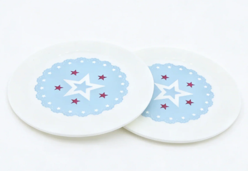 #211 【2pcs Blue Star Dessert Plates 】 Main image
