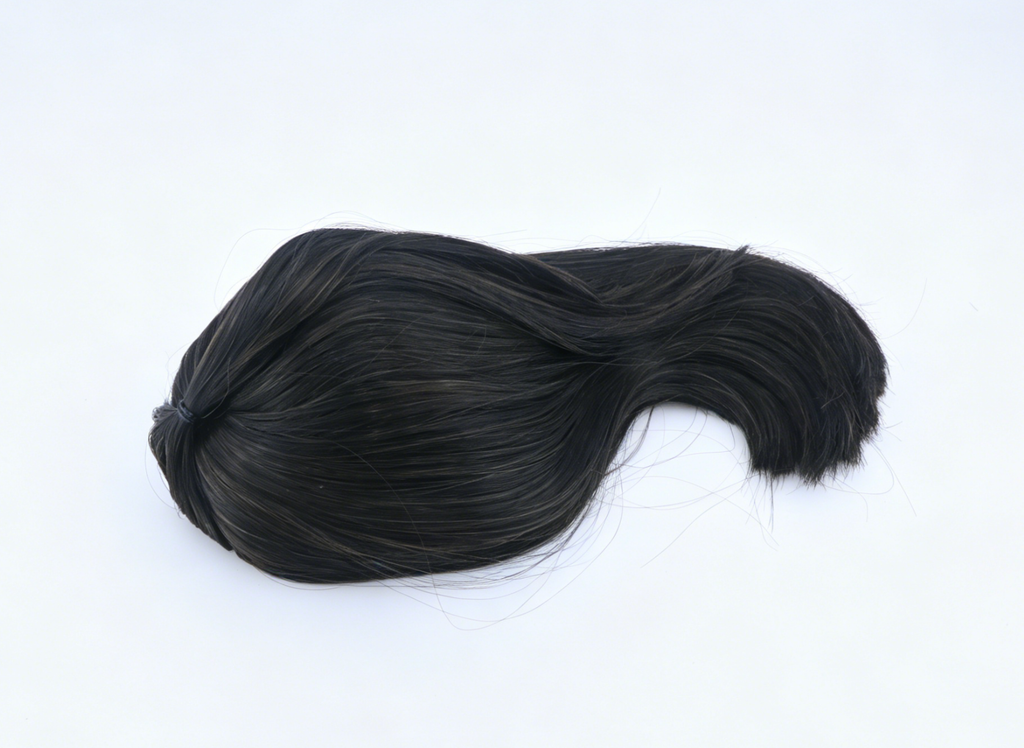 Black Half Up Ponytail Bob Wig For 18'' Fashion Girl Doll | Synthetic Doll Replacement Hair Accessory
