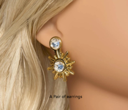 #268 【Collector pair golden star earrings】 Main image
