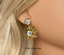 #268 【Collector pair golden star earrings】