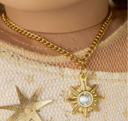 #267 【golden metal star necklace】 Main image