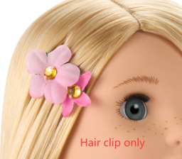 #182 【 hair clip 2 pink flowers 】 Main image