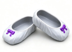 #130 【Gray Flat Ballet Shoes for 14.5'' doll】 Main image