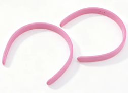 #242 【2Pcs Thin Pink Plastic Headband】 Main image