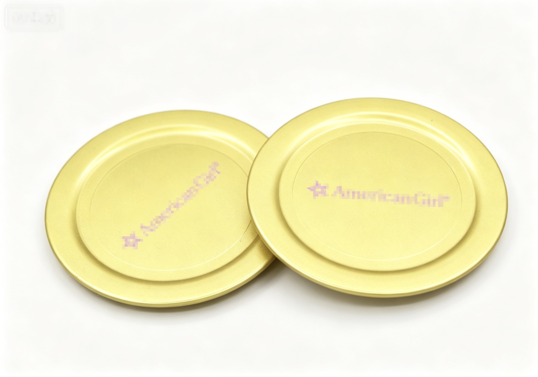 【 2 dinner gold plate for 18'' doll Family Farm Restaurant】 Main image