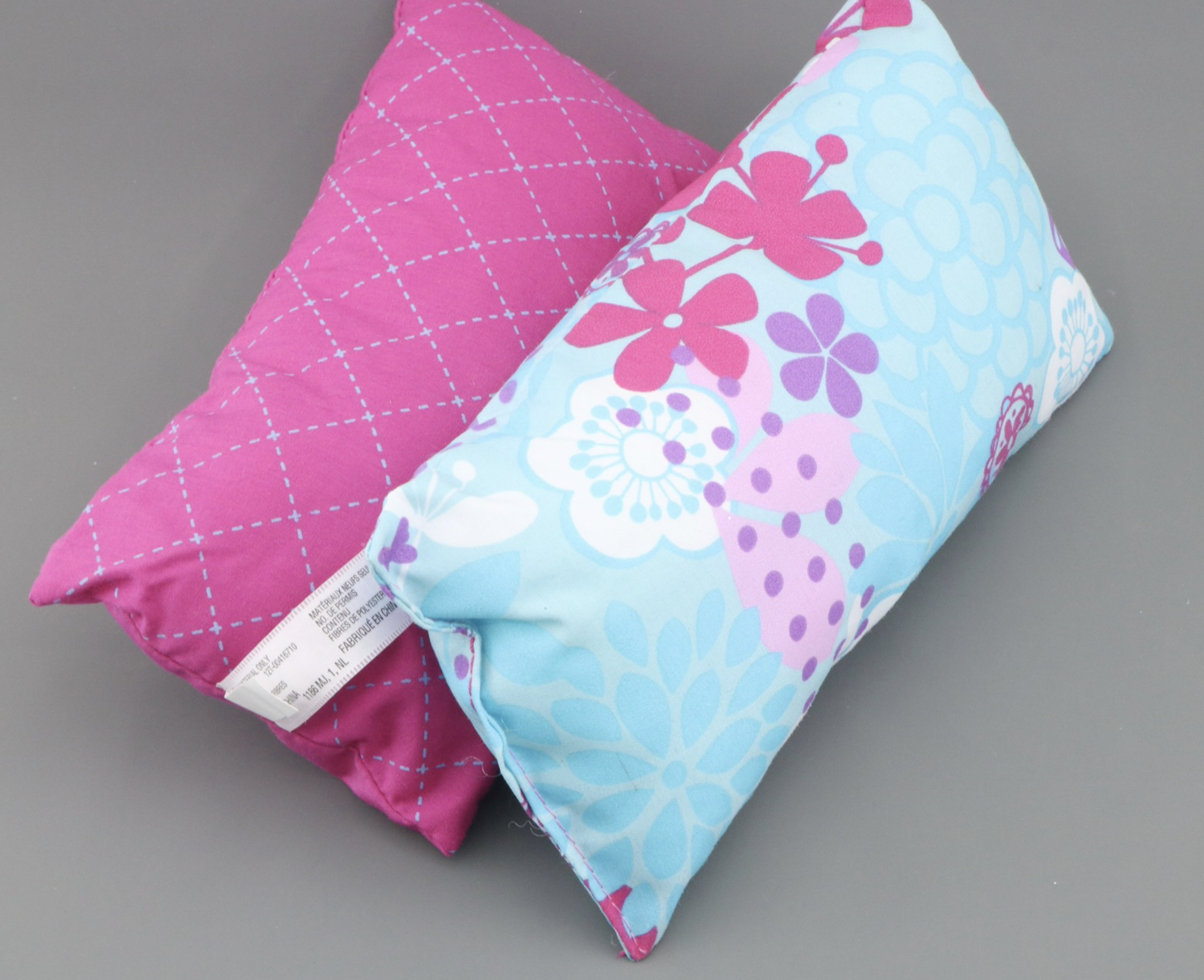 【Set 2 Floral Pink Pillow for 18'' doll White Trundle Daybed Bed Bedding】 Main image