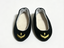 【Black Velvet Flat Shoes With Gold Embroidery For 18'' Doll Accessory】