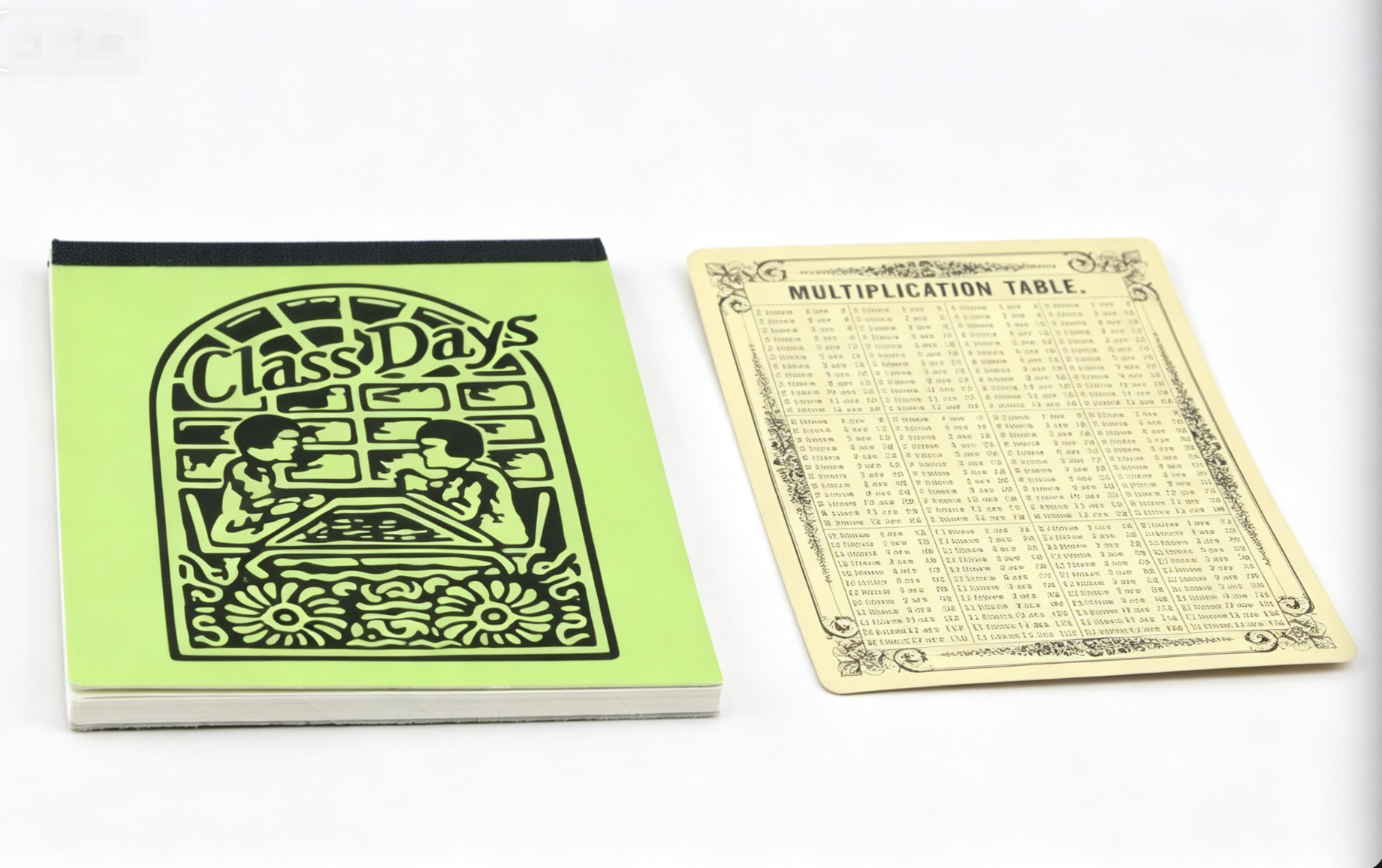 【green writing tablet & Chart for 18'' doll School Bag】 Secondary image