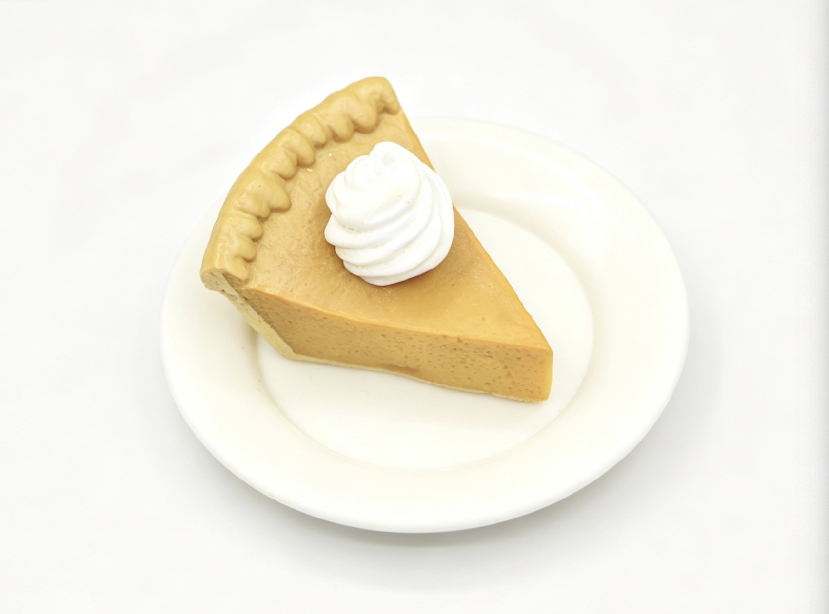 【A slice of pie on plate for 18'' doll dessert luau set】 Main image