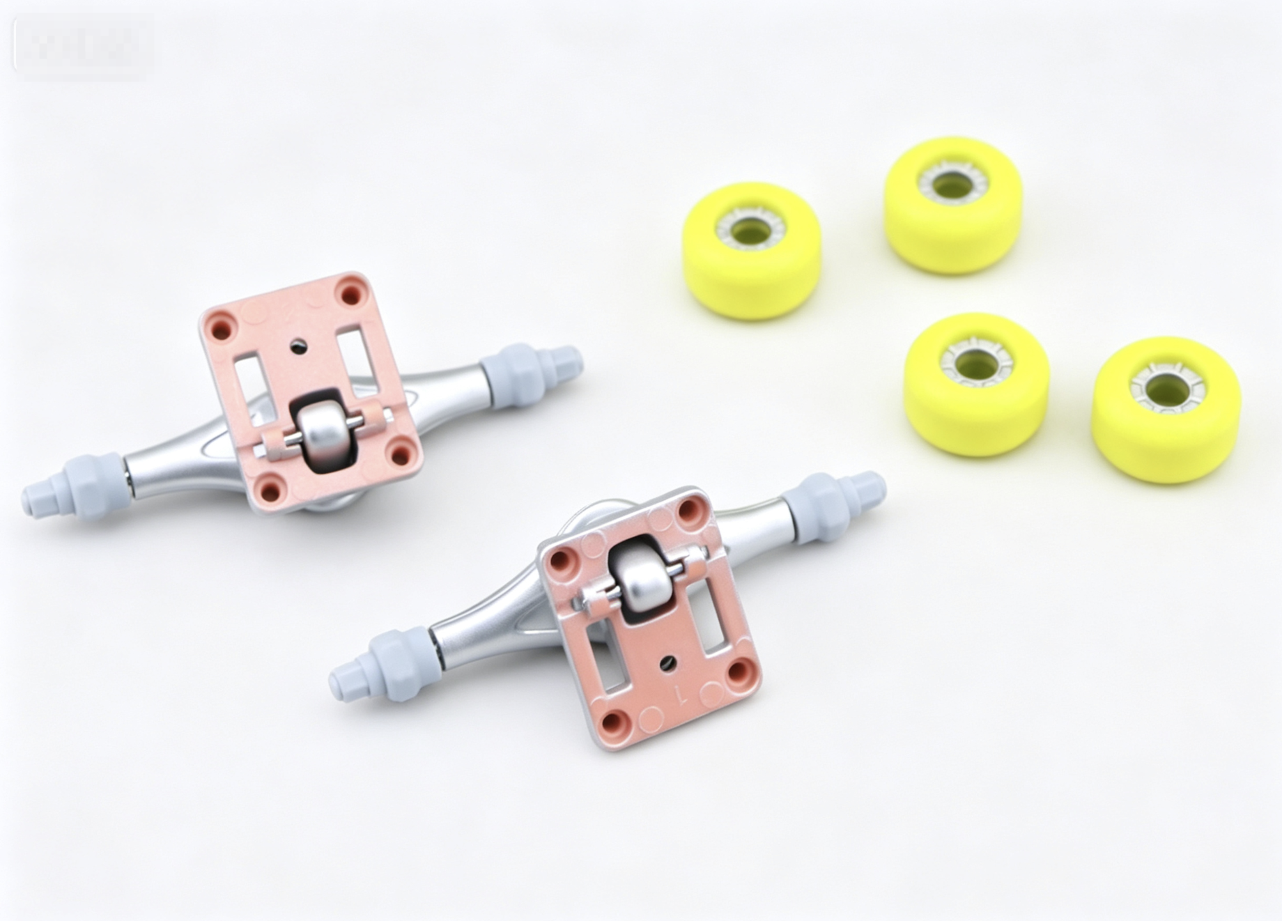 【2 Skateboard Trucks & 4 Wheels for 18'' doll Skate Park Set】 Secondary image