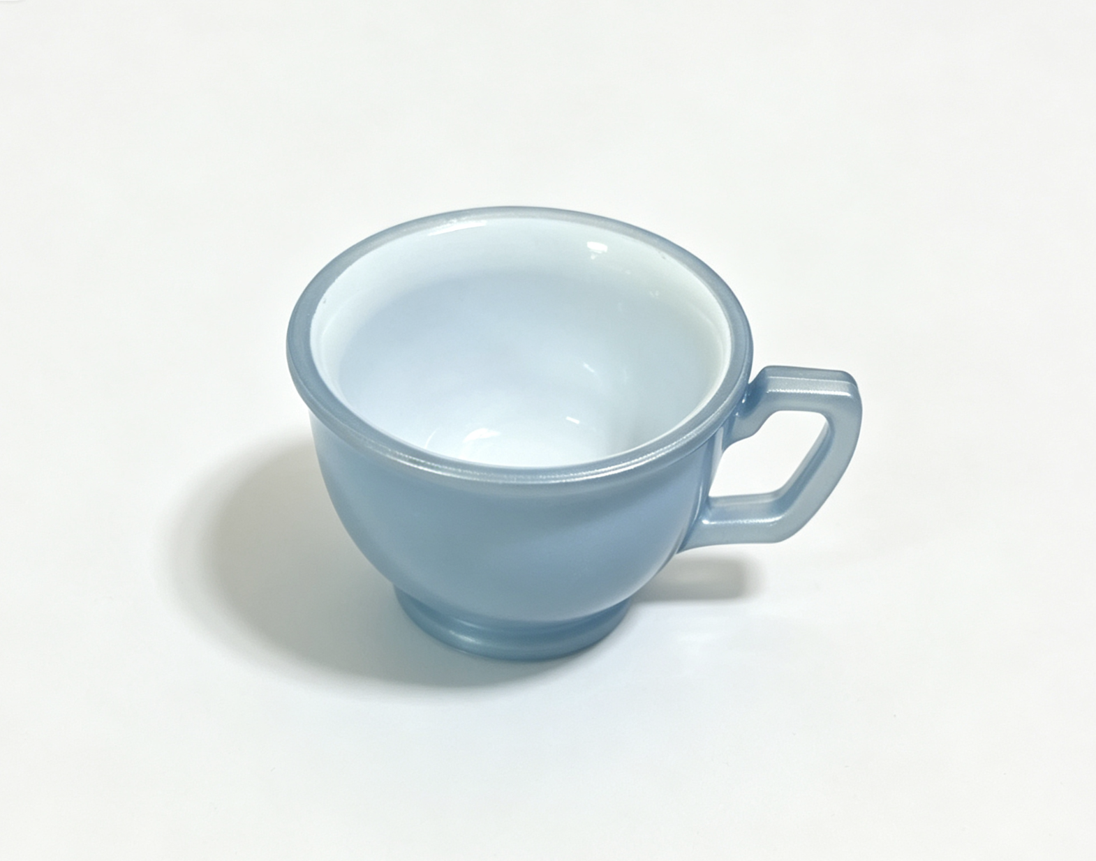 【Light Blue Mini Teacup with Silver Rim Tableware Accessory For 18'' Doll Pretend Tea Party Kitchen Play Set】 Main image