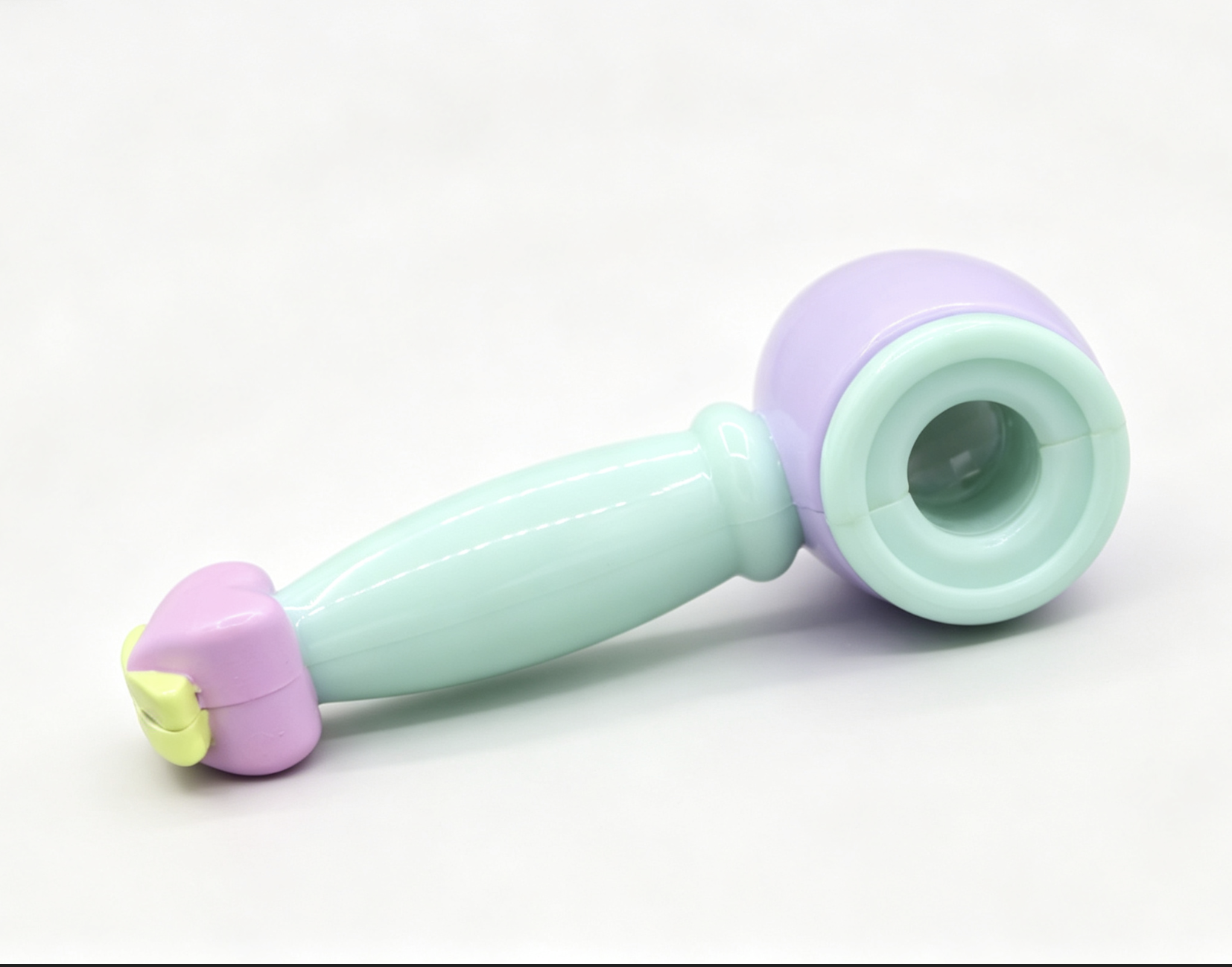 【Pastel Purple Mint Mini Hair Dryer With Flower Heart Handle Accessory For 18'' Doll Pretend Vanity Bedroom Play】 Main image