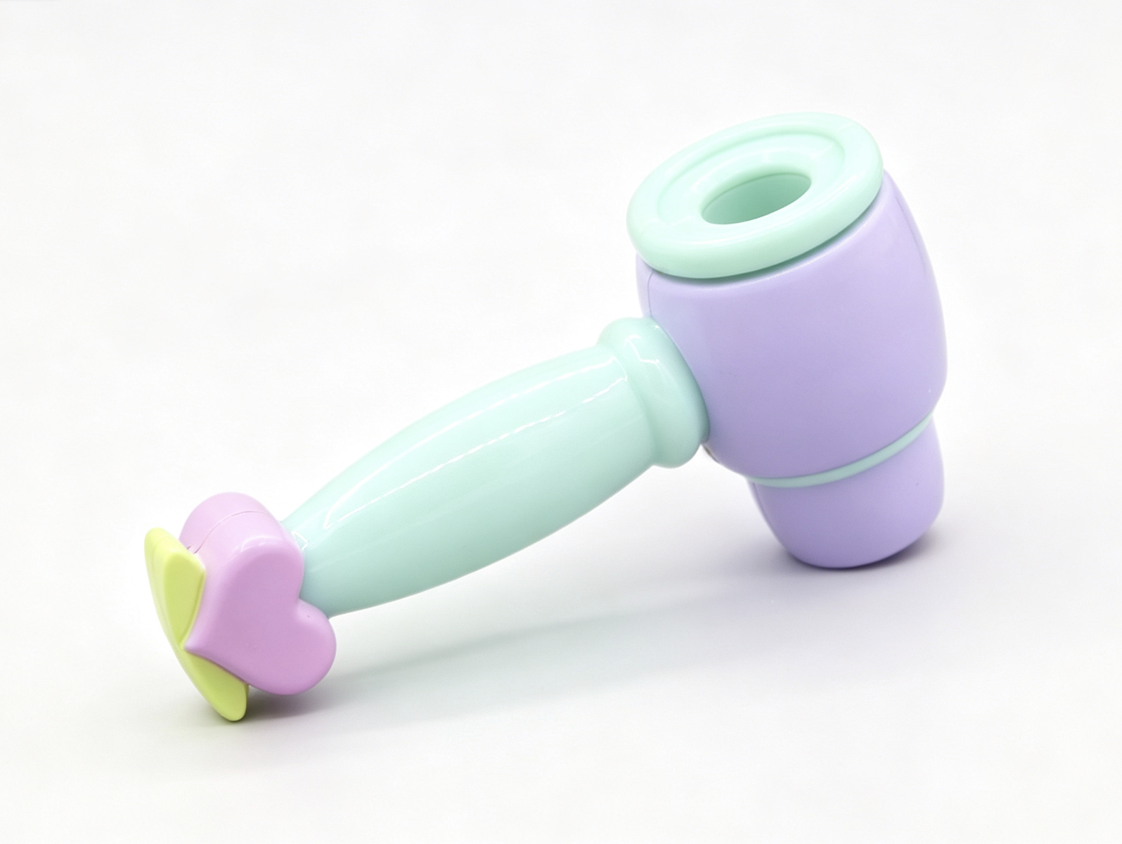 【Pastel Purple Mint Mini Hair Dryer With Flower Heart Handle Accessory For 18'' Doll Pretend Vanity Bedroom Play】 Secondary image