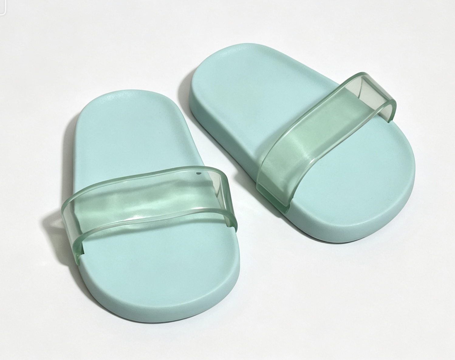 【 A pair of green slippers for 18'' doll shoes Hotel & Spa set】 Main image