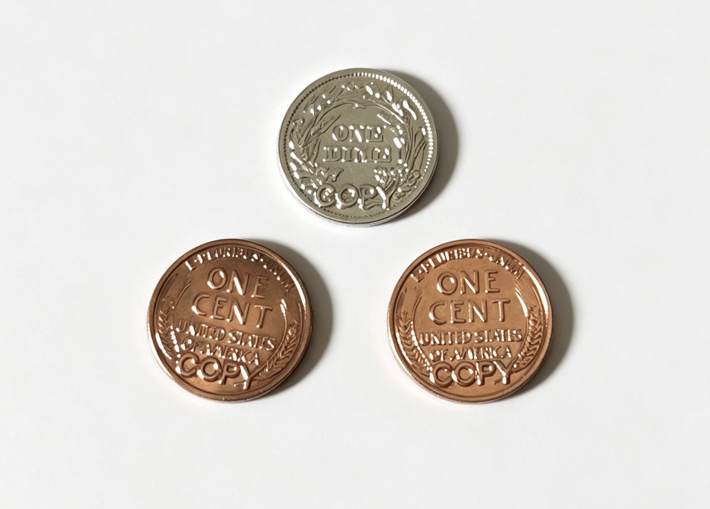 【3 shiny coins gelt for 18'' doll dimes Hanukkah Set】