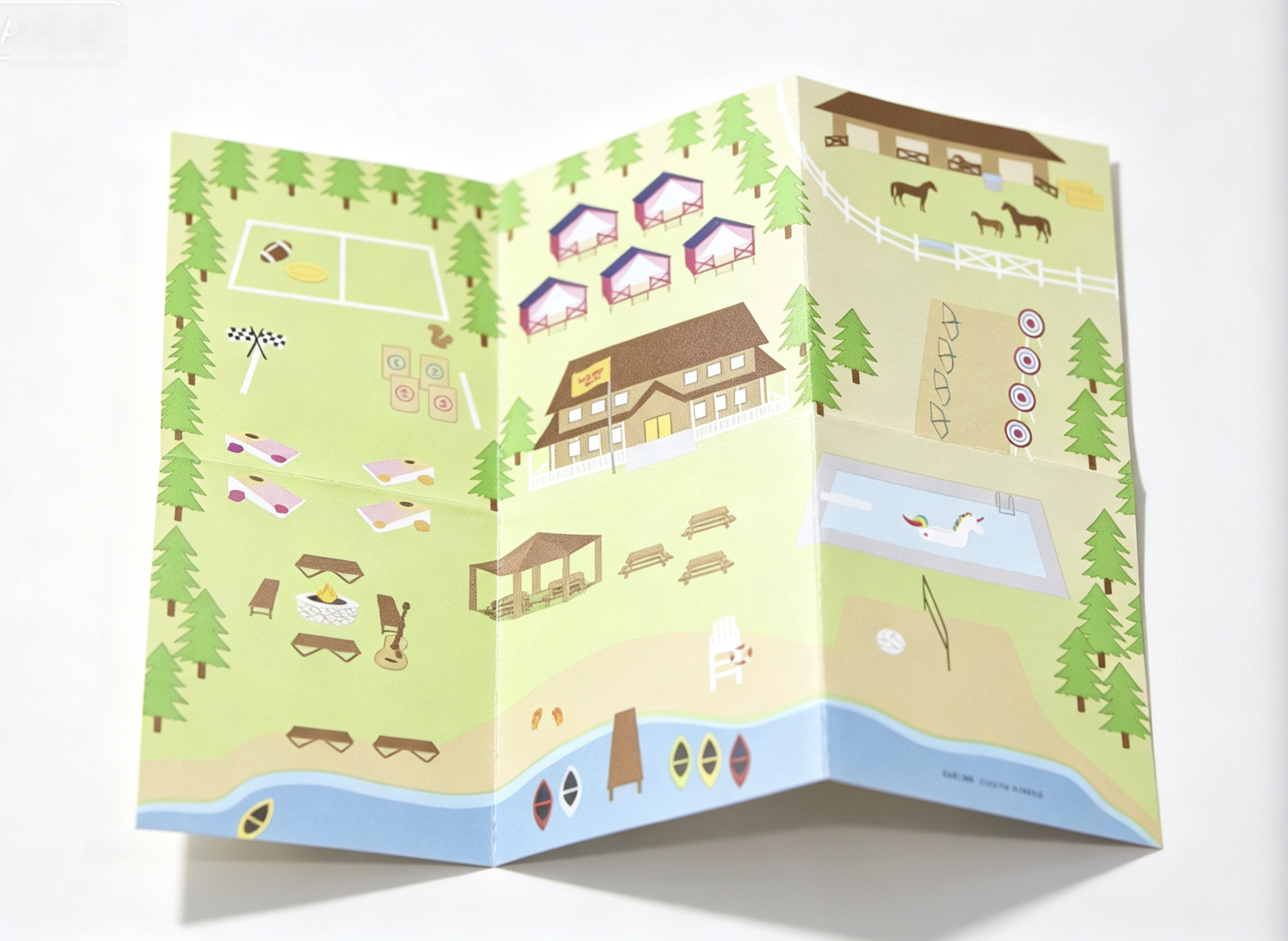 【Camp Hangout Scavenger Hunt Map for 18" Doll】 Main image