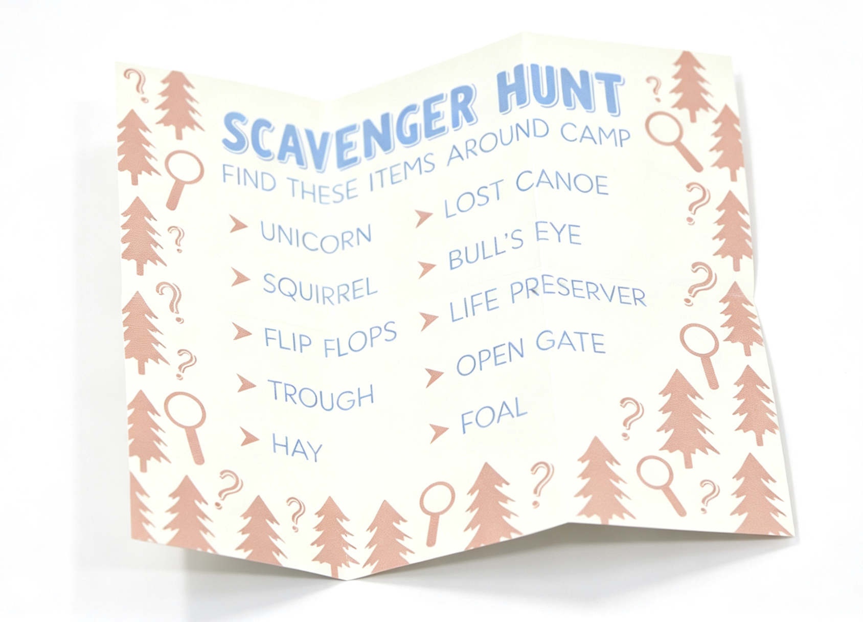 【Camp Hangout Scavenger Hunt Map for 18" Doll】 Secondary image