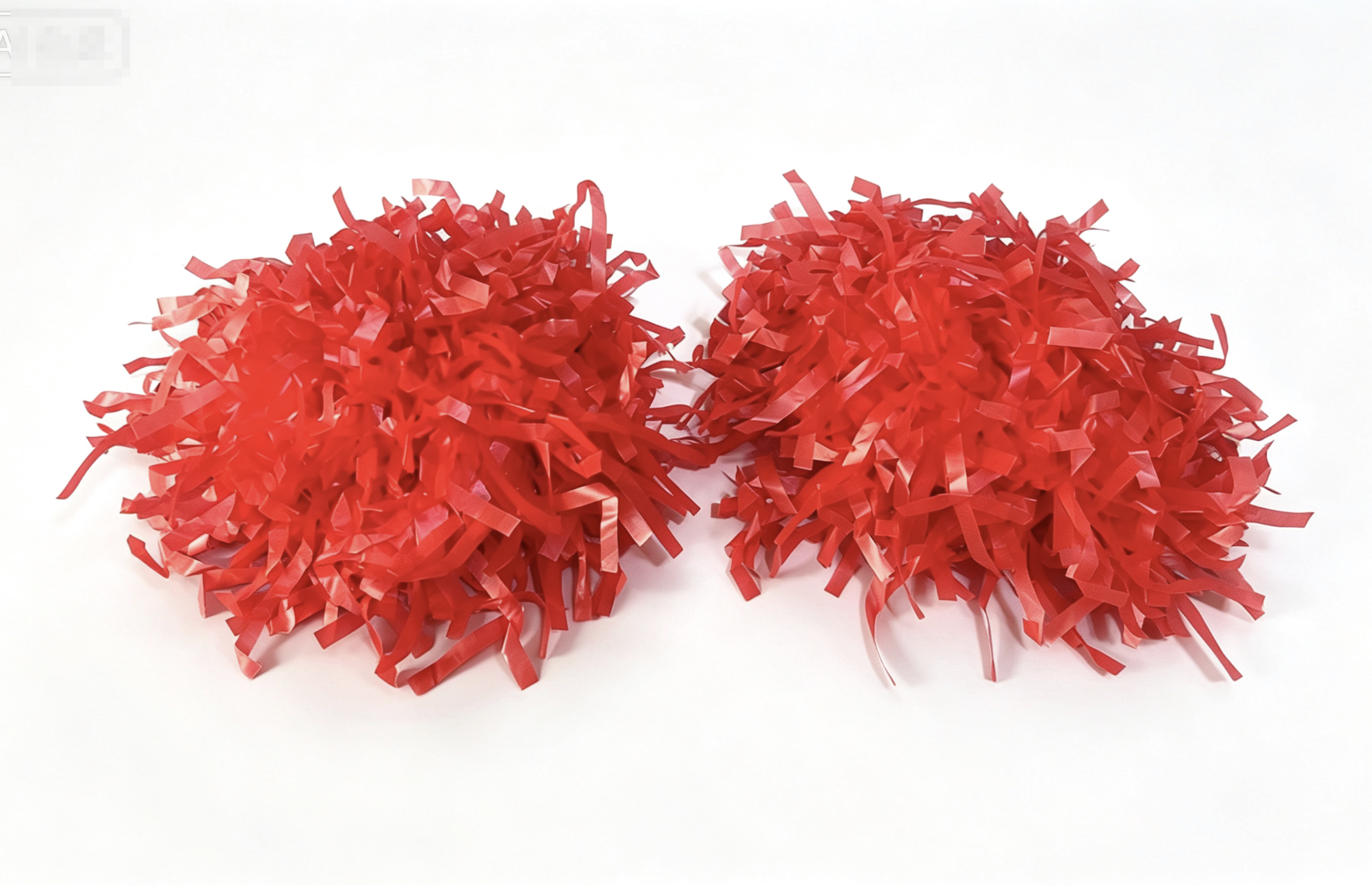 【2pcs red pompoms for 18'' Doll Cheerleader Outfit Pom Poms】 Main image