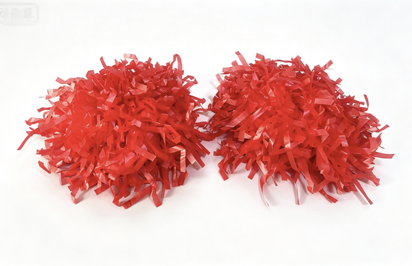 【2pcs red pompoms for 18'' Doll Cheerleader Outfit Pom Poms】