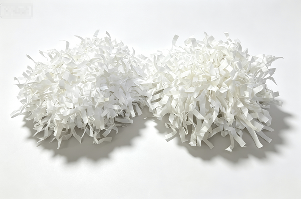 【2pcs white pompoms for 18'' Doll Cheerleader Outfit Pom Poms】