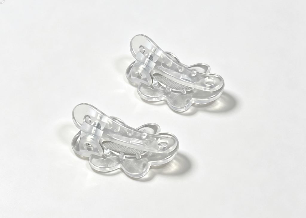 【2pcs Clear Flower Hair Clips For 18'' Doll】