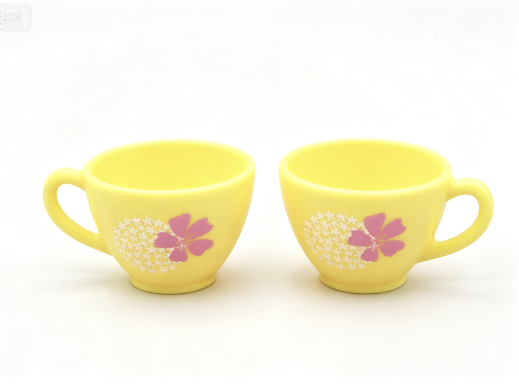 【2pcs yellow tea cup from WW GREENHOUSE for 14.5'' doll drinks】 Main image