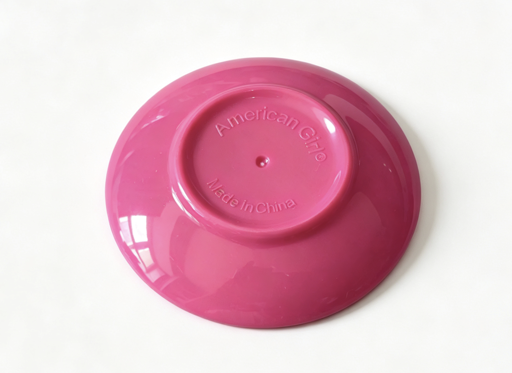 【Pink Plastic Saucer Plate Accessory for 18‘’ Doll  2.7 Inch Diameter】 Secondary image