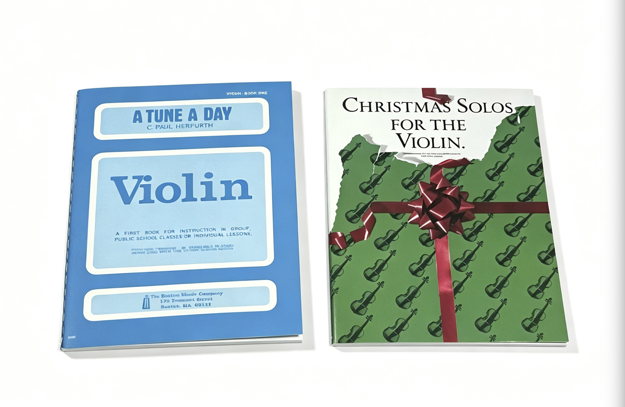 【Violin Sheet Music Books for 18‘’ Doll 2Pcs Doll Violin Practice & Christmas Song Book】 Main image