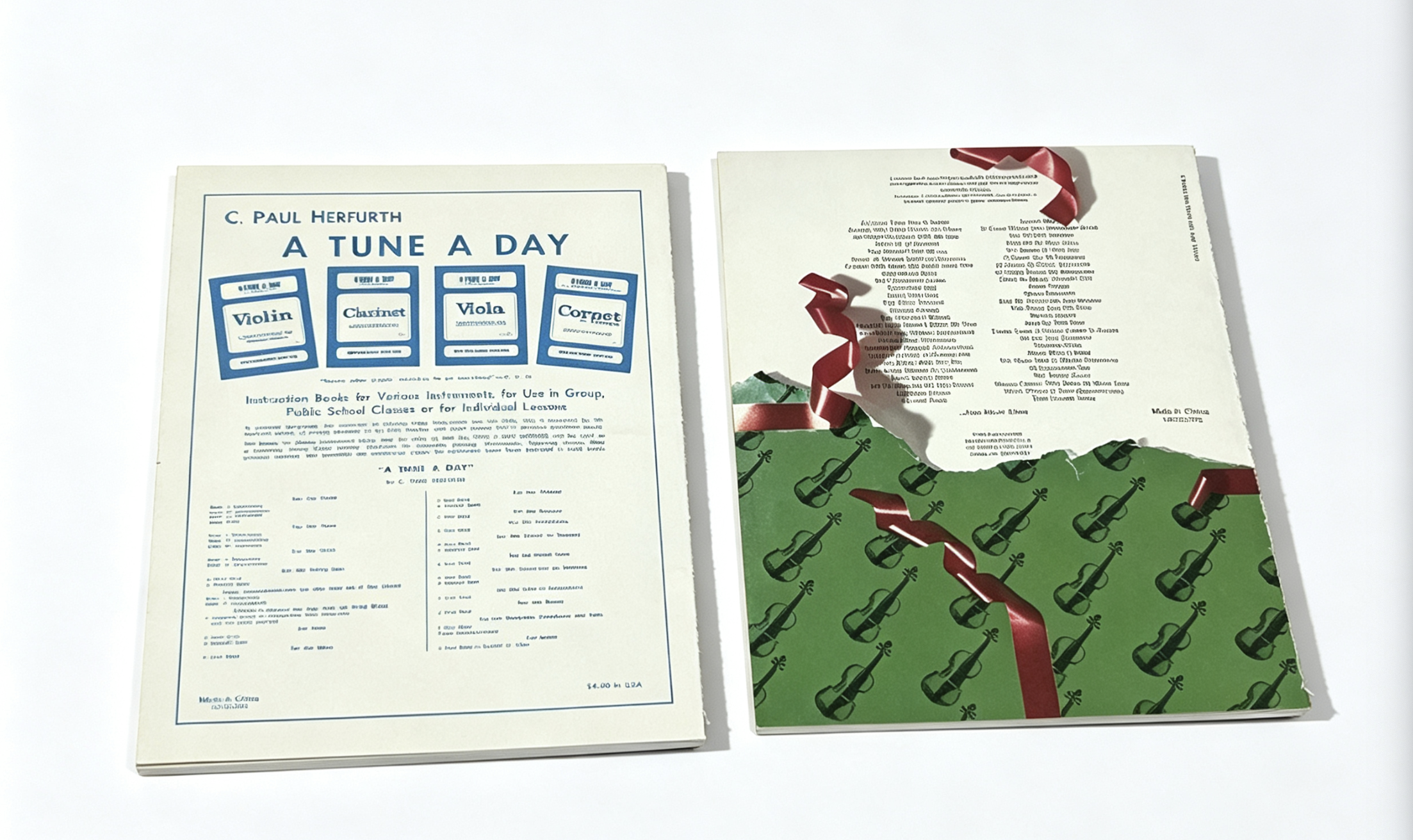 【Violin Sheet Music Books for 18‘’ Doll 2Pcs Doll Violin Practice & Christmas Song Book】 Secondary image