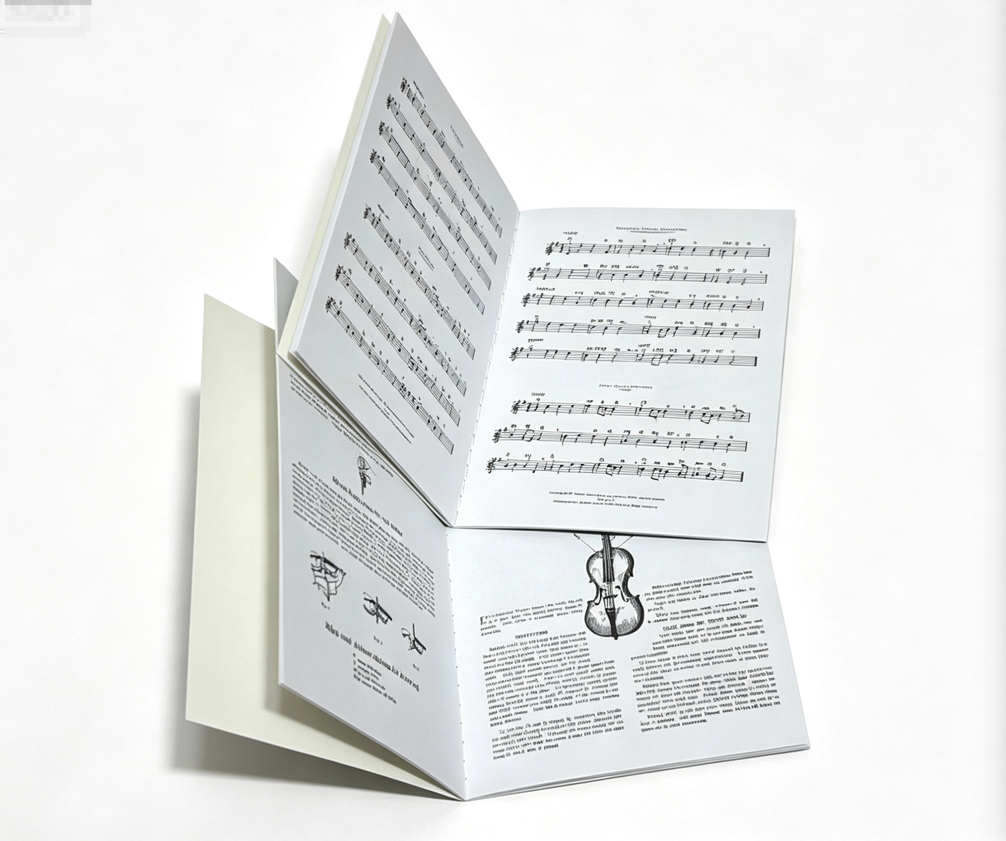 【Violin Sheet Music Books for 18‘’ Doll 2Pcs Doll Violin Practice & Christmas Song Book】