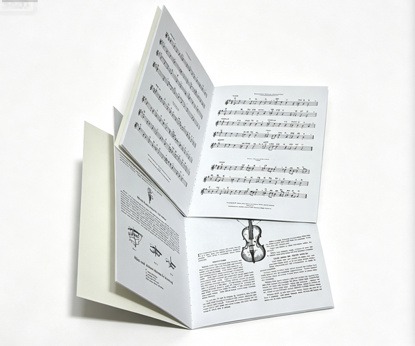 【Violin Sheet Music Books for 18‘’ Doll 2Pcs Doll Violin Practice & Christmas Song Book】