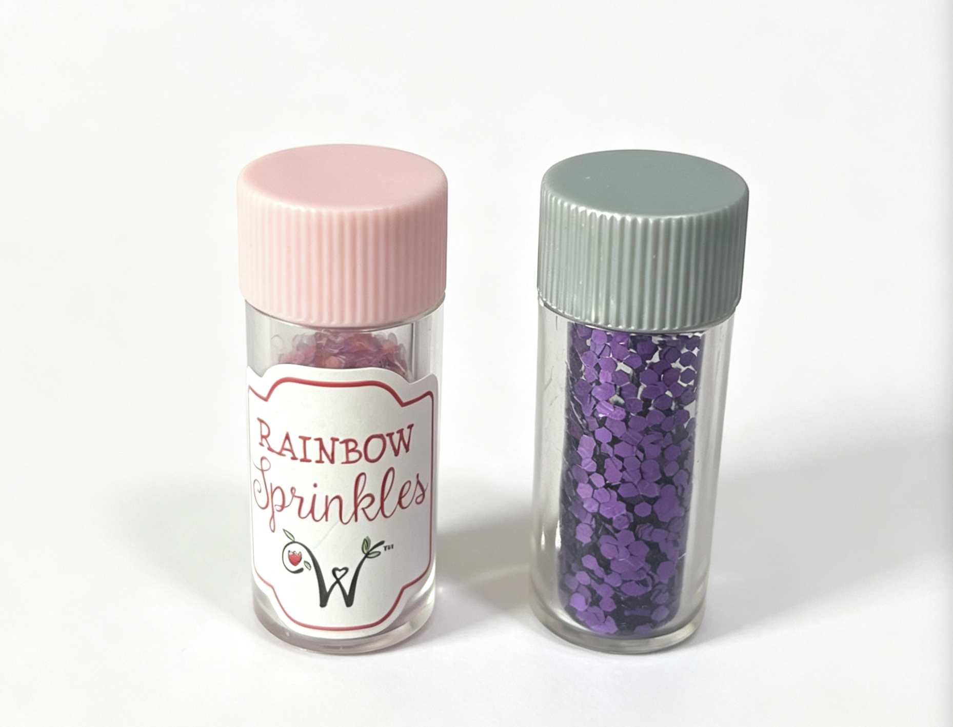 【2 containers of sprinkles purple & rainbow for 18'' doll】 Main image