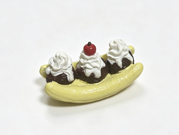 【ice cream banana split for 18'' doll diner dessert】Third-Party Products