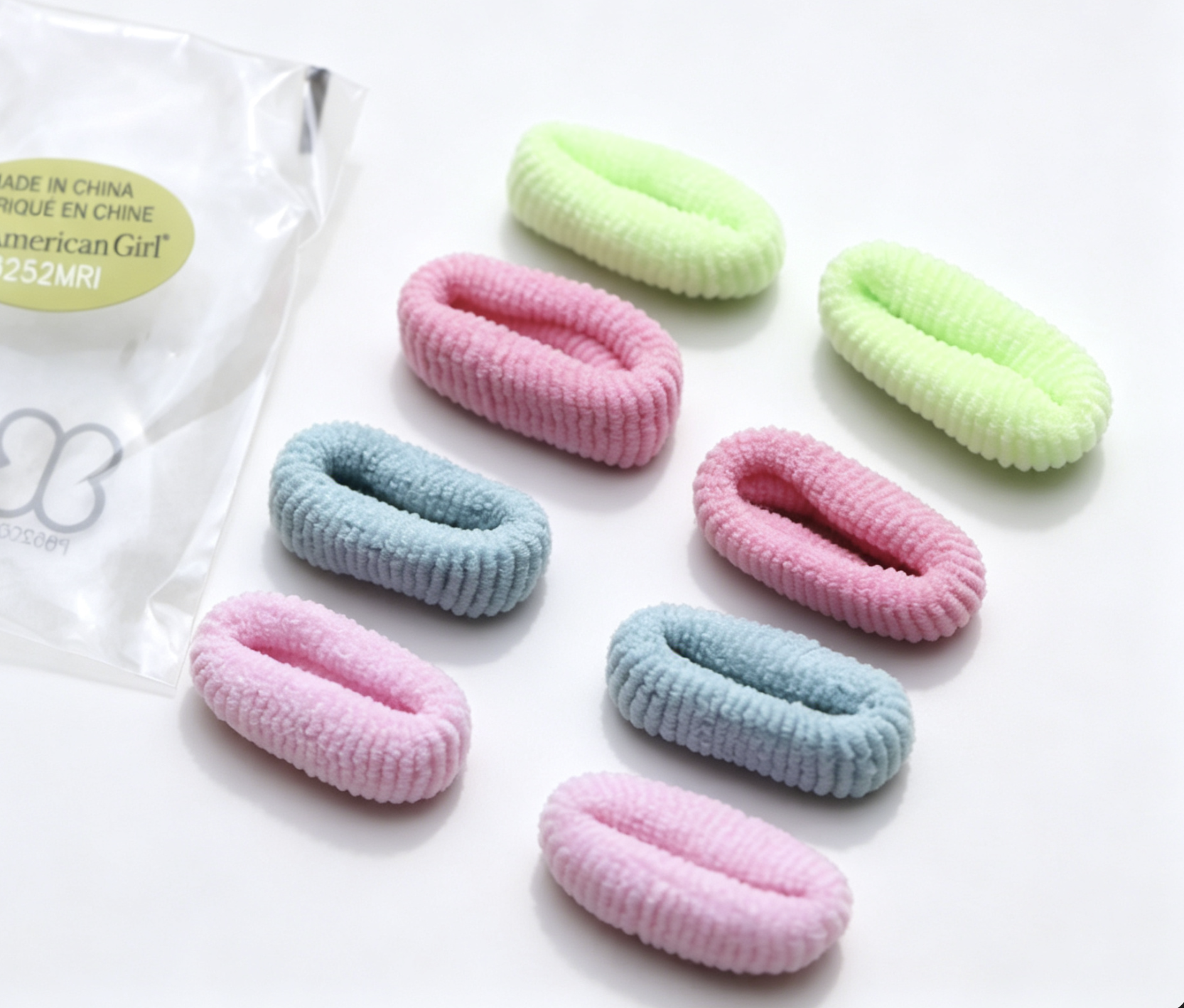 【8pcs fabric elastic hairband for 18'' doll Dolled Up Salon】 Main image