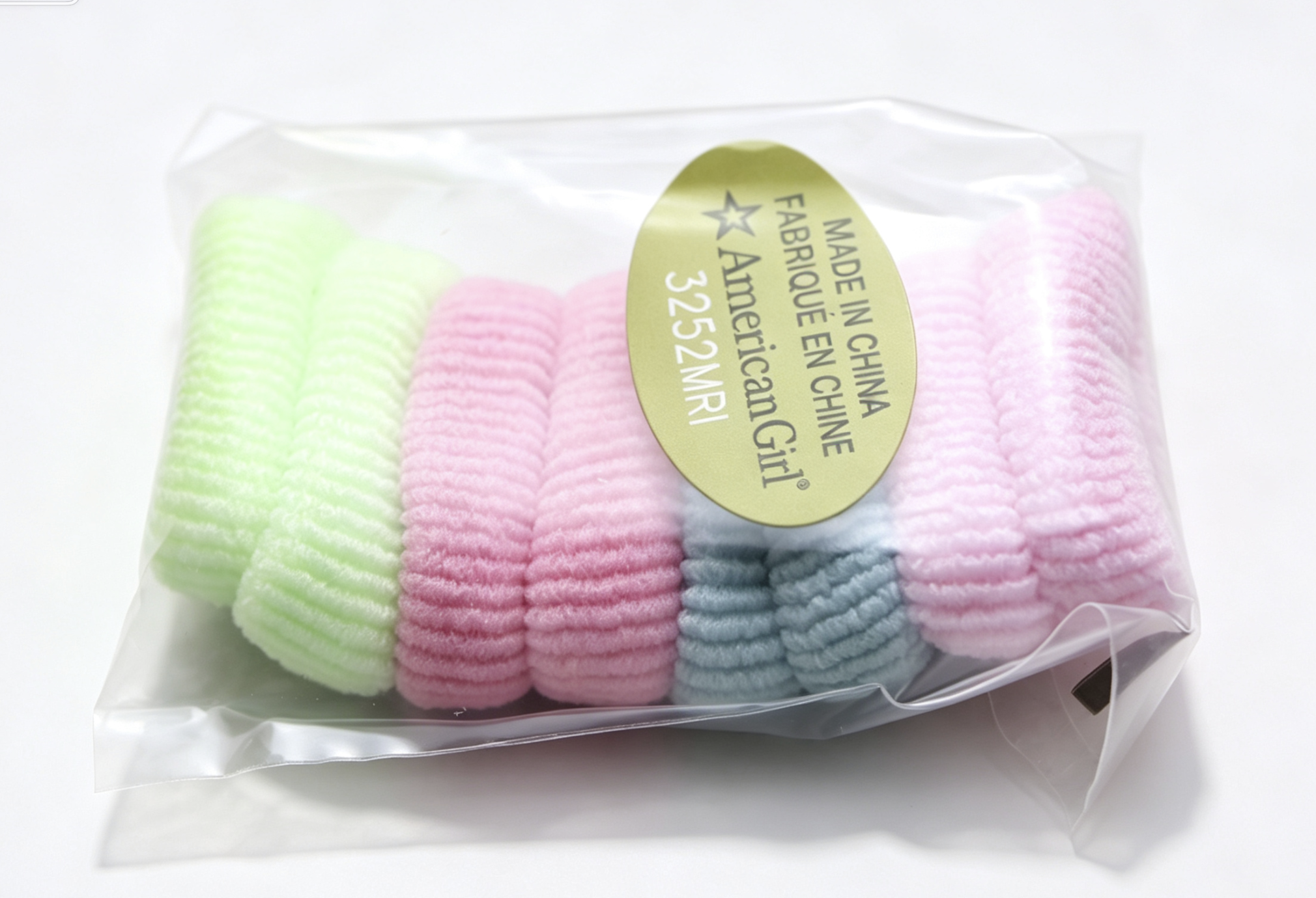 【8pcs fabric elastic hairband for 18'' doll Dolled Up Salon】 Secondary image
