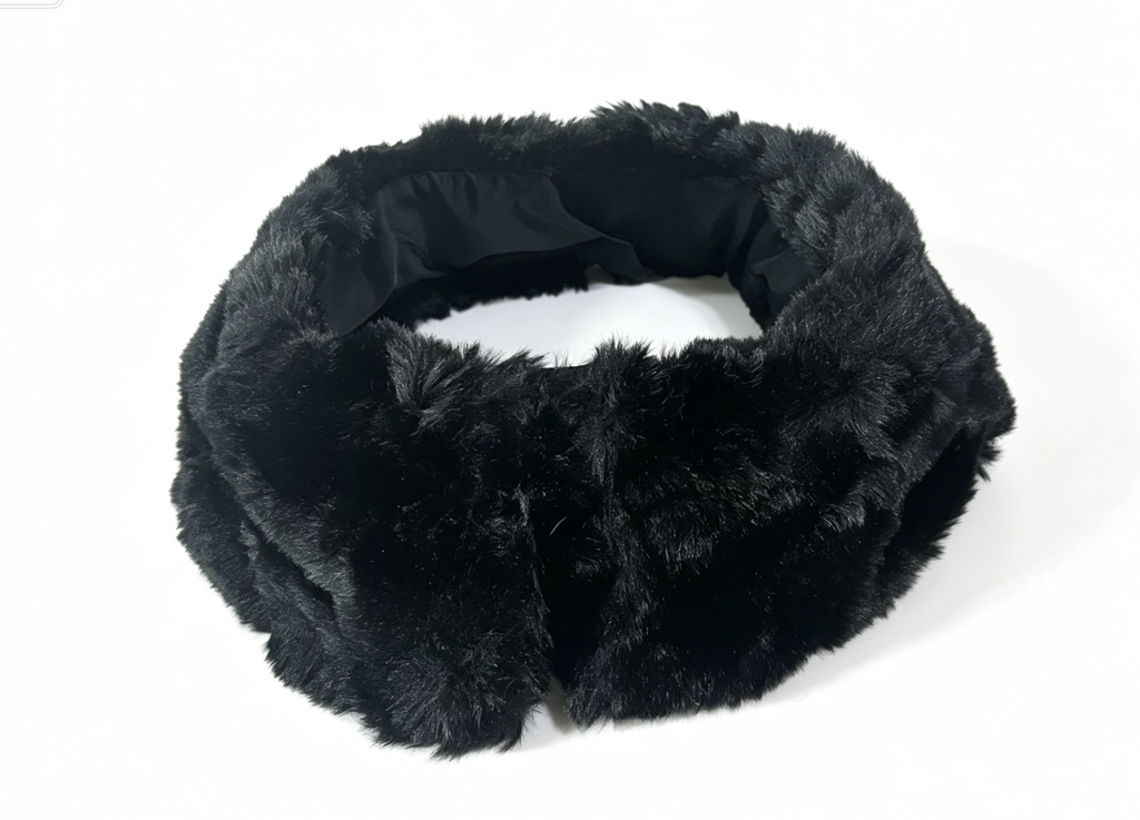 【Black Plush Fur Wrap Accessory For 18'' Doll Faux Fur Stole Shawl】